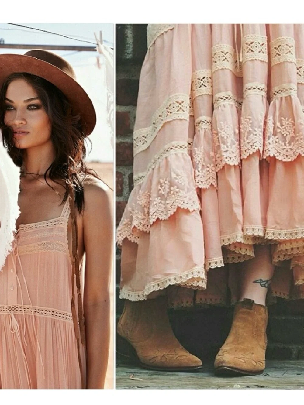 SPELL Rare Unicorn Prairie Gown in blush Spell and the Gypsy Dress - Picture 8 of 14